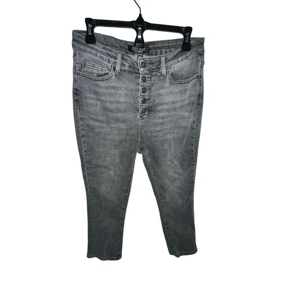 NWT Judy Blue Gray Button Fly Cropped Jeans – Size 9/29 - Picture 1 of 6